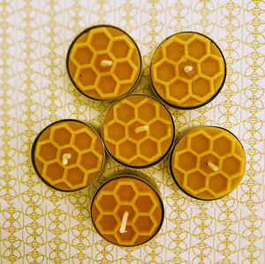 Candy Light - 6 Beeswax Tea Lights by Frank Wrap